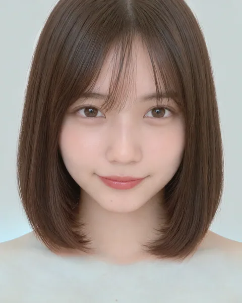 Mini bob, brow-length blunt bangs #15
