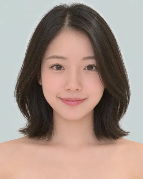 A-line diamond short bob, black hair #36