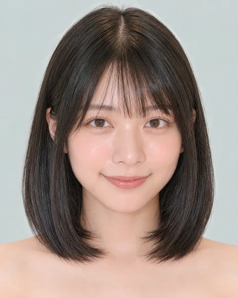 Blunt-cut straight bob, no bangs #36