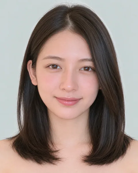 Blunt-cut straight bob, no bangs #37
