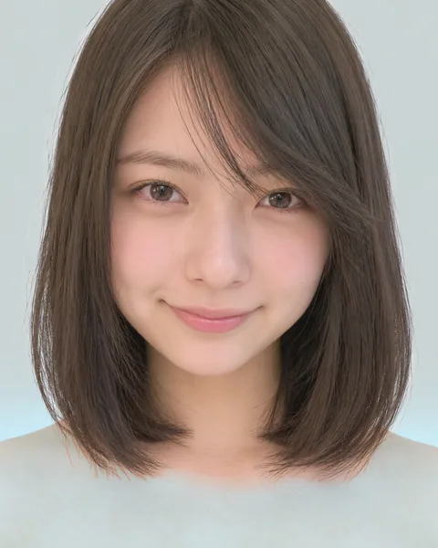 A-line diamond short bob, black hair #19
