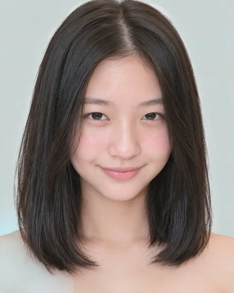 Blunt-cut straight bob, no bangs #38