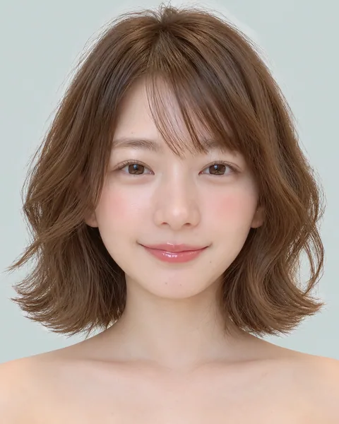 Mini bob perm, natural wave style #20