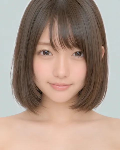 Mini bob, brow-length blunt bangs #18