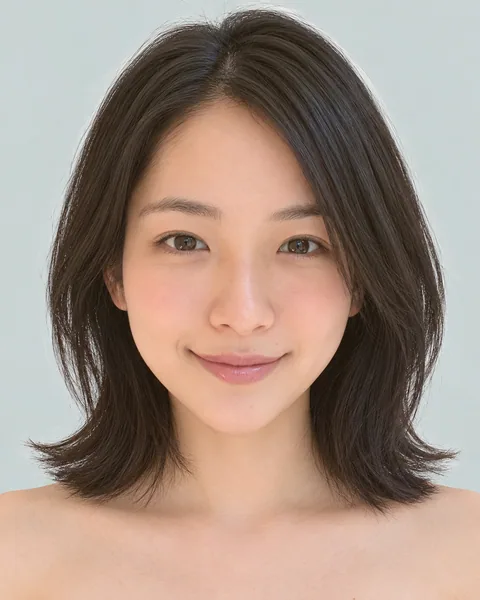 A-line diamond short bob, black hair #40
