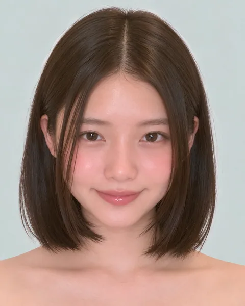 Blunt-cut straight bob, no bangs #19