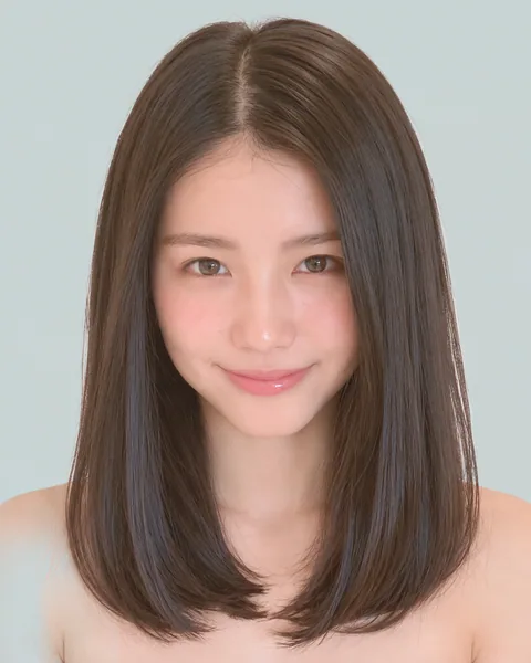 Blunt-cut straight bob, no bangs #20