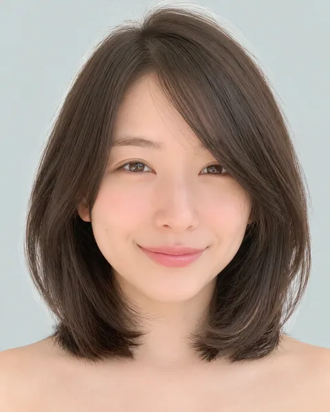 A-line diamond short bob, black hair #20