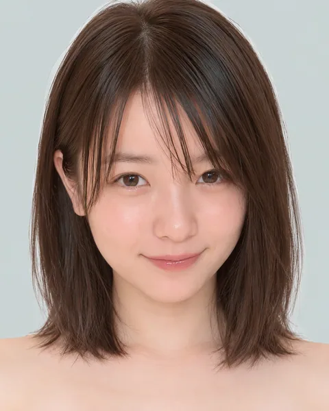 Wet-look short bob, long bangs #11
