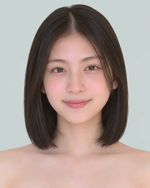 Blunt-cut straight bob, no bangs #40