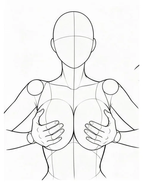 Pressing from the sides with both hands