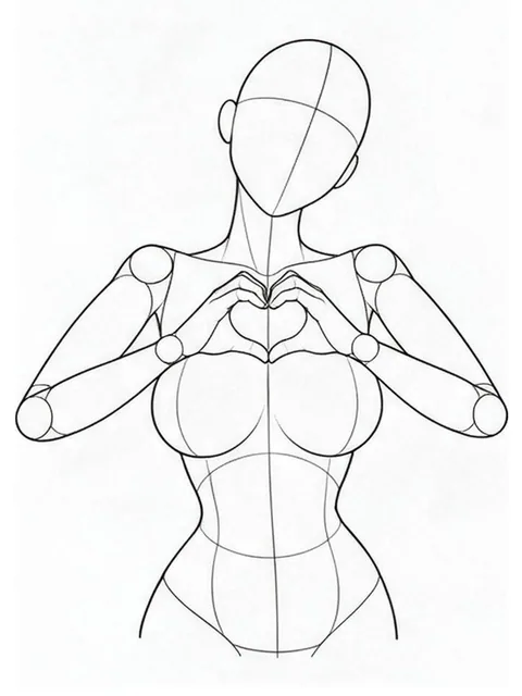 Heart hands in front of chest