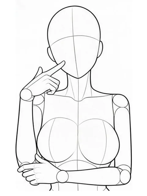 Poking the cheek with a finger