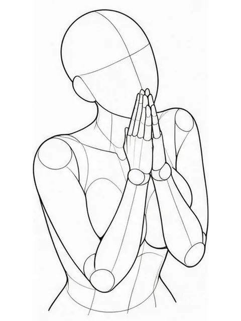Pleading pose (hands together)